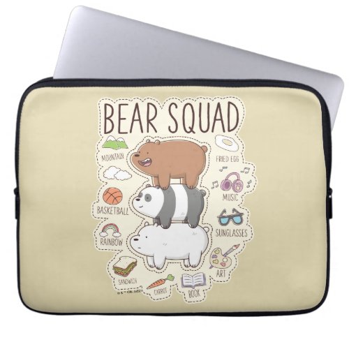 We Bare Bears _ Bear Squad Journal Graphic Laptop Sleeve