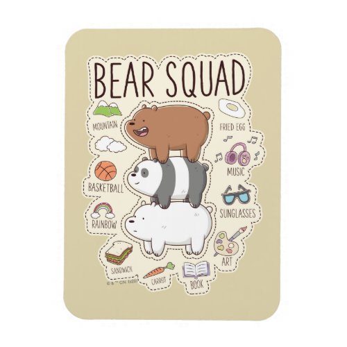 We Bare Bears _ Bear Squad Journal Graphic Magnet
