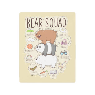We Bare Bears - Bear Squad Journal Graphic Metal Print