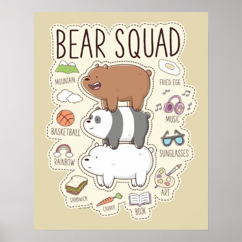 We Bare Bears _ Bear Squad Journal Graphic Poster