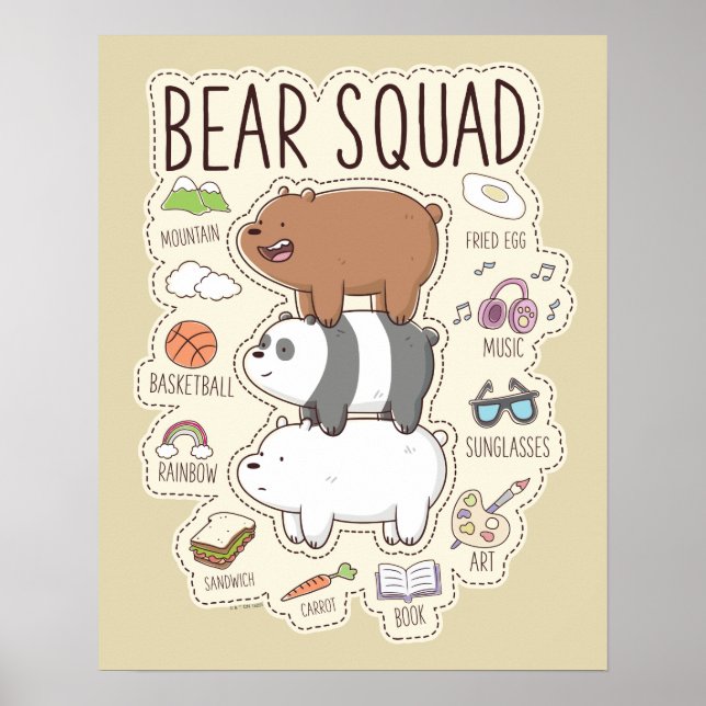 We Bare Bears - Bear Squad Journal Graphic Poster (Front)
