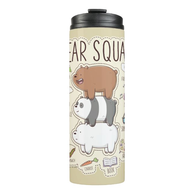 We Bare Bears - Bear Squad Journal Graphic Thermal Tumbler (Front)
