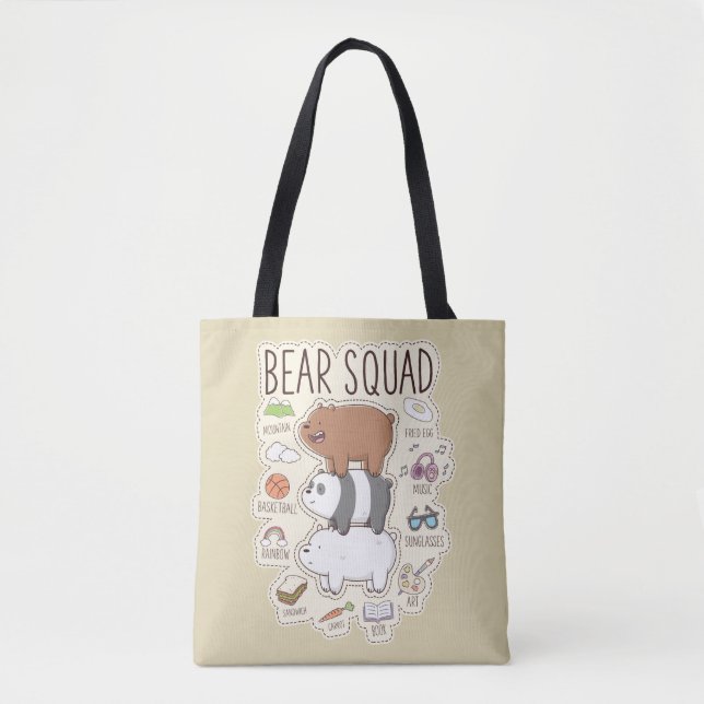 We Bare Bears - Bear Squad Journal Graphic Tote Bag (Front)