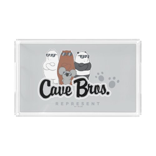 We Bare Bears _ Cave Bros Represent Acrylic Tray