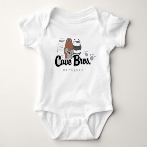 We Bare Bears _ Cave Bros Represent Baby Bodysuit