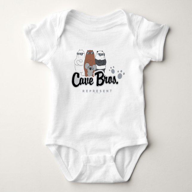We Bare Bears - Cave Bros. Represent Baby Bodysuit (Front)