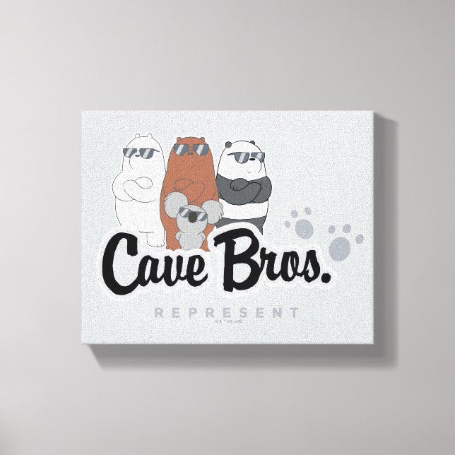 We Bare Bears - Cave Bros. Represent Canvas Print (Front)