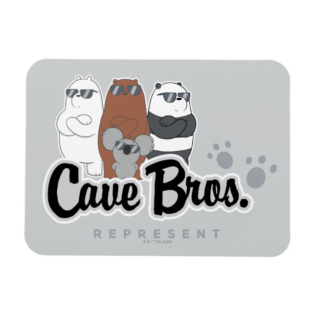We Bare Bears - Cave Bros. Represent Magnet (Horizontal)