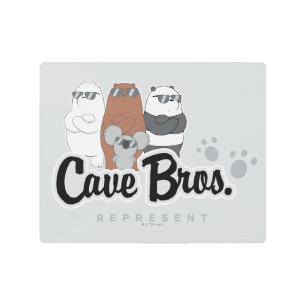 We Bare Bears - Cave Bros. Represent Metal Print