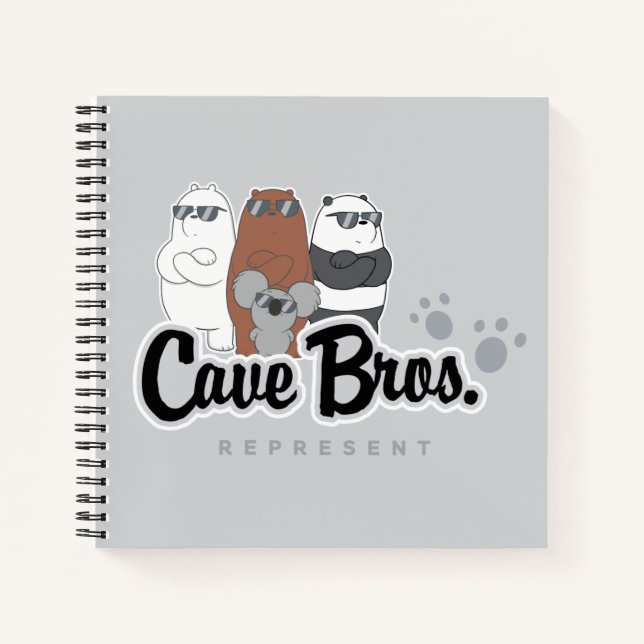 We Bare Bears - Cave Bros. Represent Notebook (Front)
