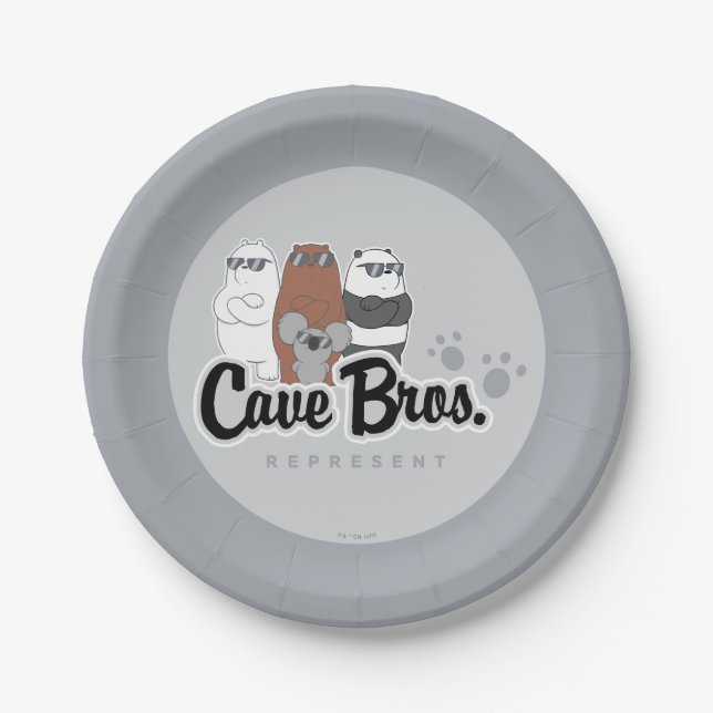 We Bare Bears - Cave Bros. Represent Paper Plates (Front)