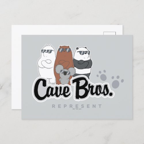 We Bare Bears _ Cave Bros Represent Postcard