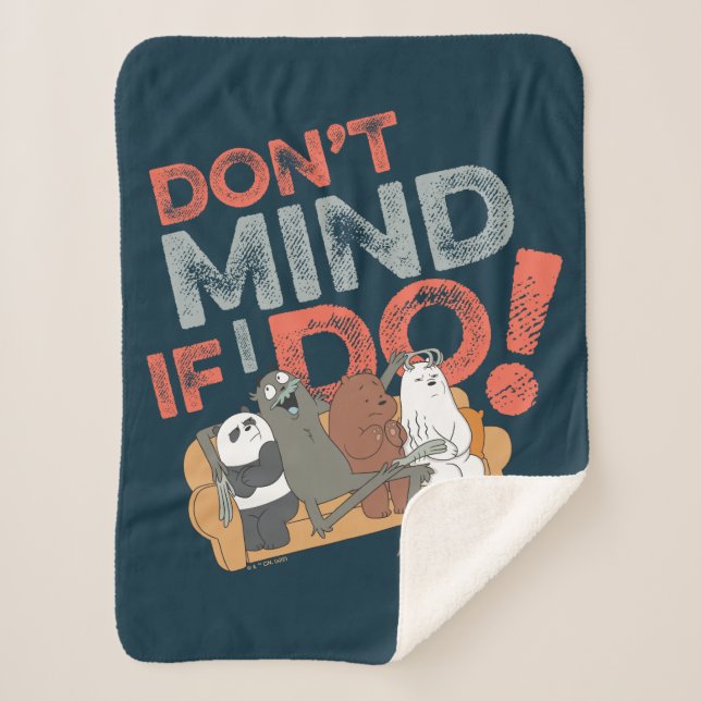 We Bare Bears & Charlie - Don't Mind If I Do! Sherpa Blanket (Front)