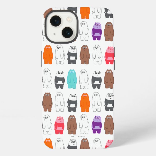 We Bare Bears Colorful Bear Pattern Iphone Case (Back)