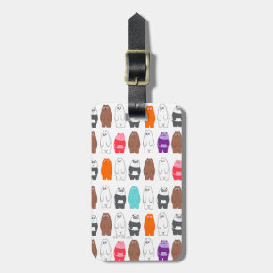 We Bare Bears Colorful Bear Pattern Luggage Tag
