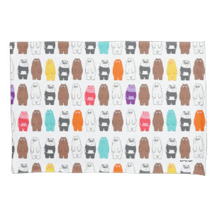 We Bare Bears Colorful Bear Pattern Pillow Case