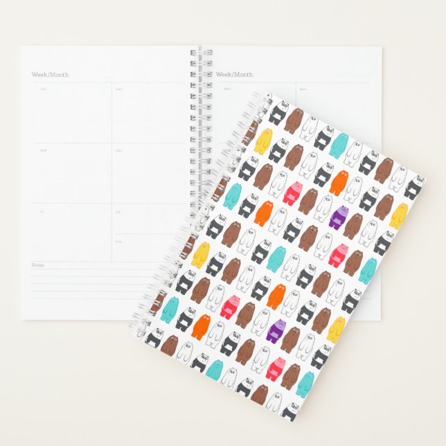 We Bare Bears Colorful Bear Pattern Planner (Display)
