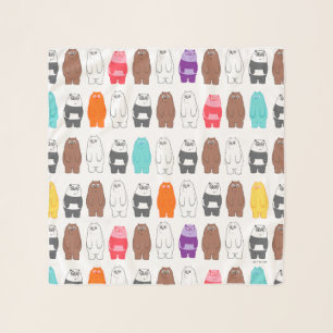 We Bare Bears Colorful Bear Pattern Scarf