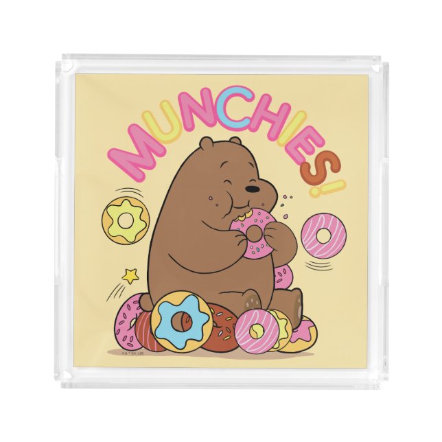 We Bare Bears - Grizz Donut Munchies! Acrylic Tray (Front)
