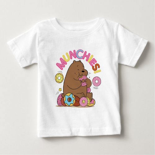 We Bare Bears _ Grizz Donut Munchies Baby T_Shirt