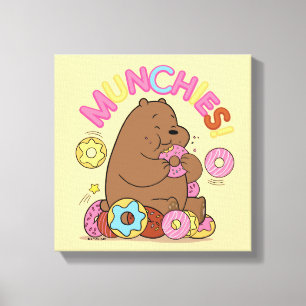 We Bare Bears - Grizz Donut Munchies! Canvas Print