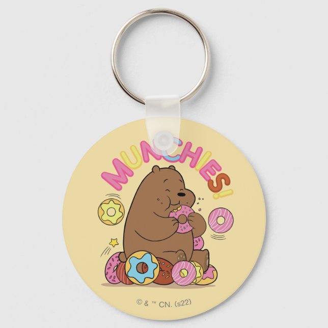 We Bare Bears - Grizz Donut Munchies! Keychain (Front)