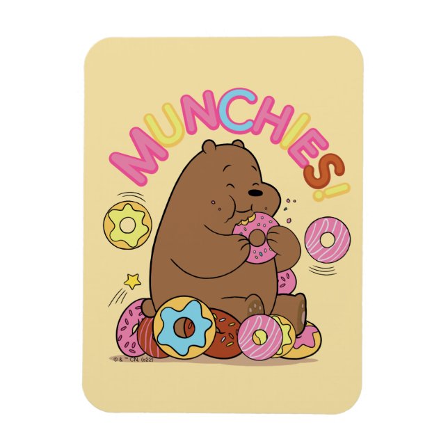 We Bare Bears - Grizz Donut Munchies! Magnet (Vertical)