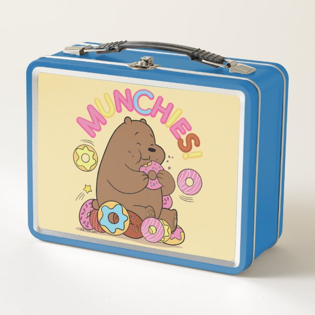 We Bare Bears - Grizz Donut Munchies! Metal Lunch Box (Front)