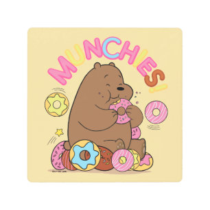 We Bare Bears - Grizz Donut Munchies! Metal Print