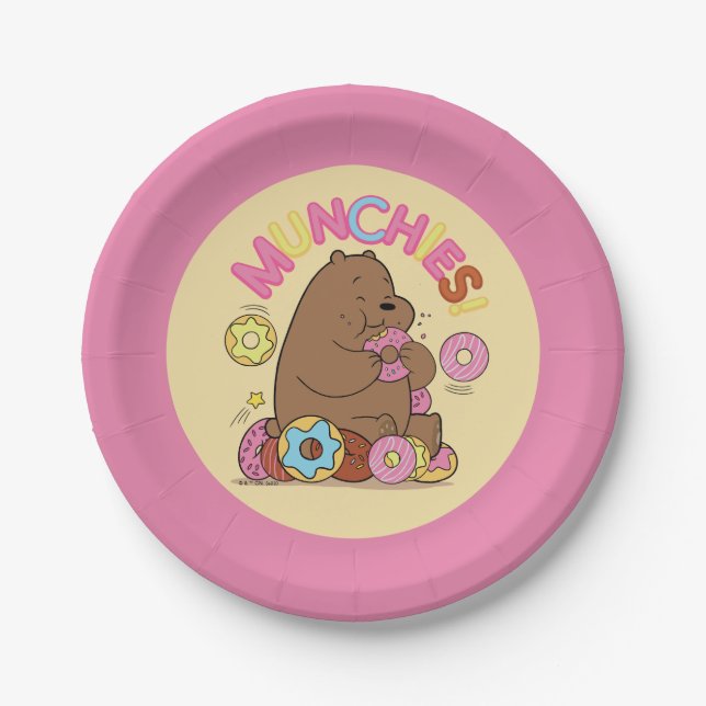 We Bare Bears - Grizz Donut Munchies! Paper Plates (Front)