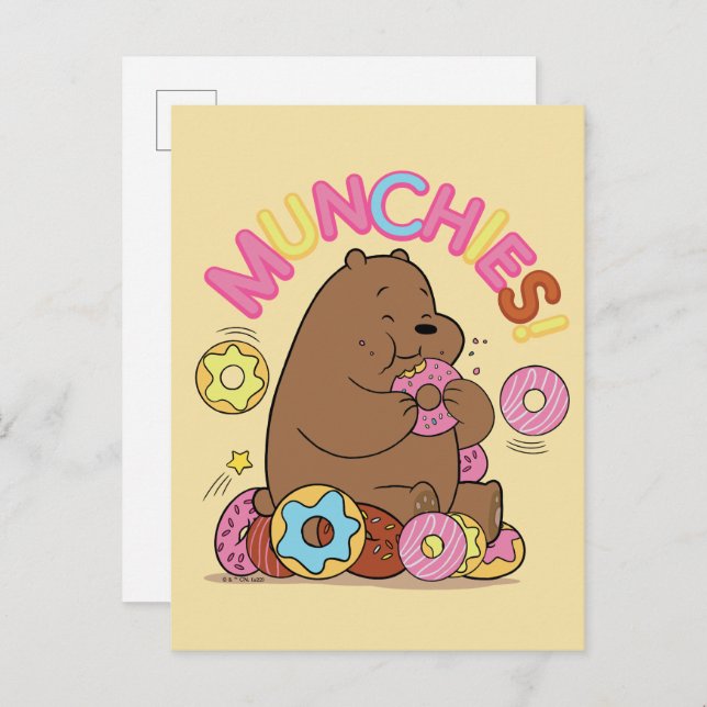 We Bare Bears - Grizz Donut Munchies! Postcard (Front/Back)