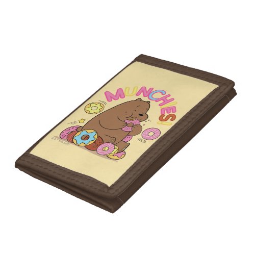 We Bare Bears _ Grizz Donut Munchies Trifold Wallet