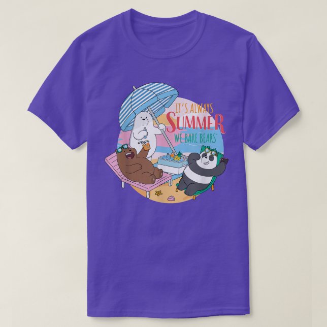 We Bare Bears Grizz Panda Ice Bear Always Summer  T-Shirt (Design Front)