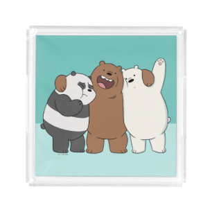 We Bare Bears Group Hug Acrylic Tray