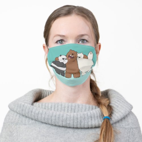 We Bare Bears Group Hug Adult Cloth Face Mask