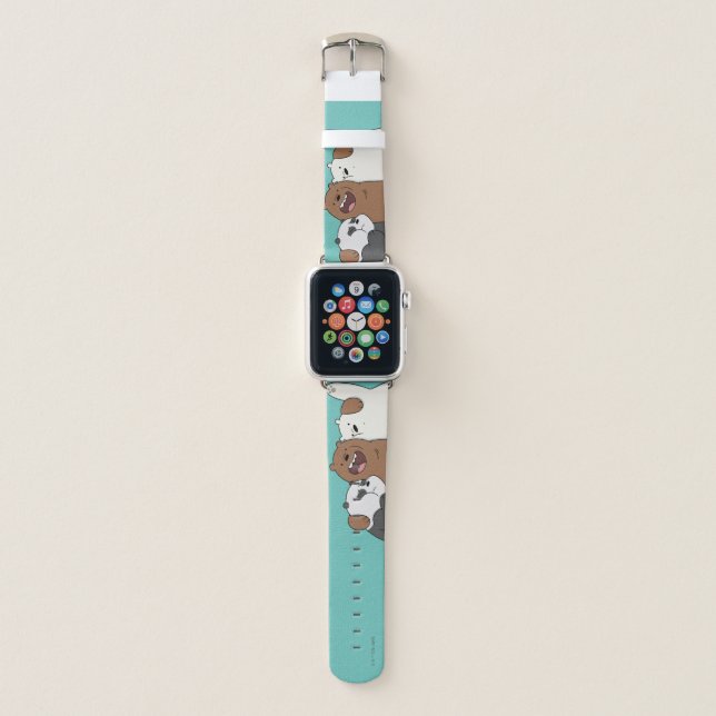 We Bare Bears Group Hug Apple Watch Band (Front)