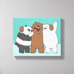 We Bare Bears Group Hug Canvas Print