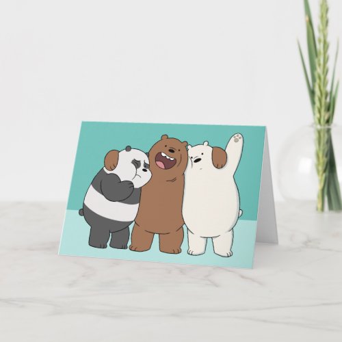 We Bare Bears Group Hug Card