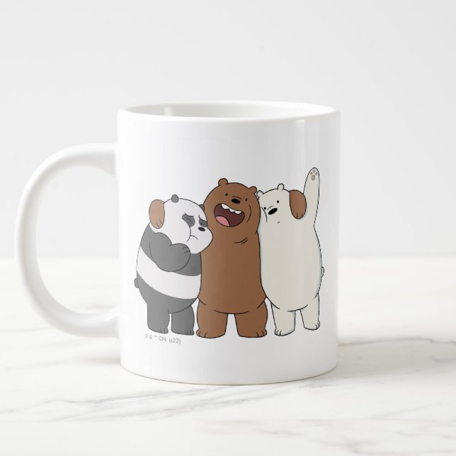 We Bare Bears Group Hug Giant Coffee Mug (Left)