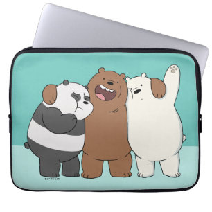We Bare Bears Group Hug Laptop Sleeve