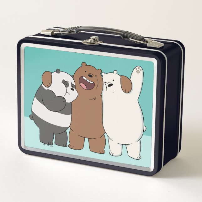 We Bare Bears Group Hug Metal Lunch Box (Front)