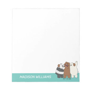 We Bare Bears Group Hug Notepad