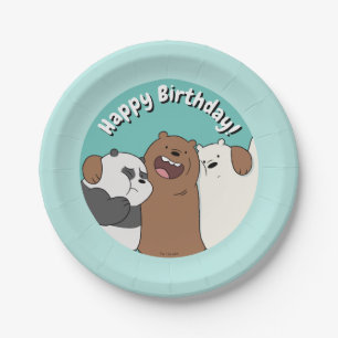 We Bare Bears Group Hug Paper Plates