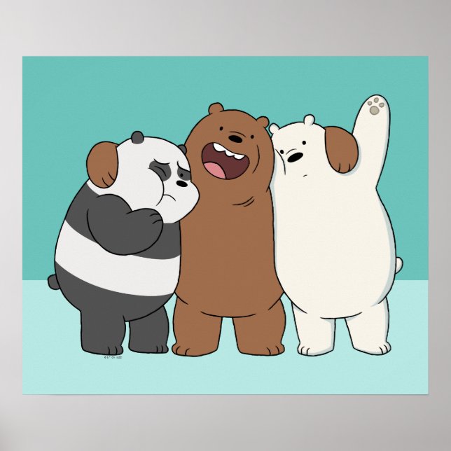 We Bare Bears Group Hug Poster (Front)