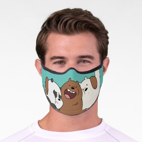 We Bare Bears Group Hug Premium Face Mask