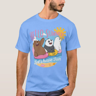 We Bare Bears Hello Summer! Grizz Panda Ice Bear P T-Shirt