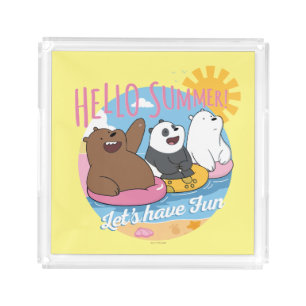 We Bare Bears - Hello Summer! Let's Have Fun Acrylic Tray