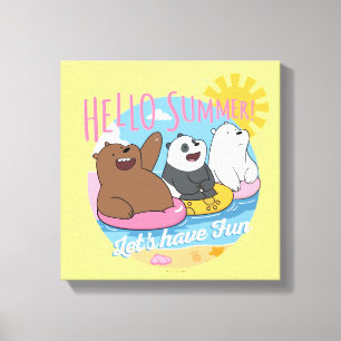 We Bare Bears - Hello Summer! Let's Have Fun Canvas Print