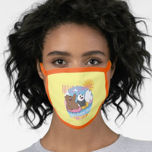 We Bare Bears _ Hello Summer Lets Have Fun Face Mask