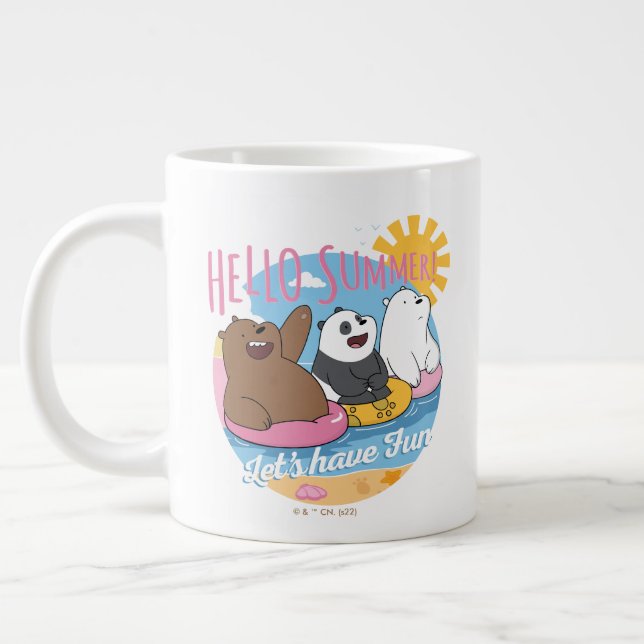 We Bare Bears - Hello Summer! Let's Have Fun Giant Coffee Mug (Left)